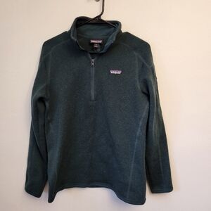 VGUC Patagonia Women's Dark Green Better Together 1/4 Zip Fleece Jacket, Size M